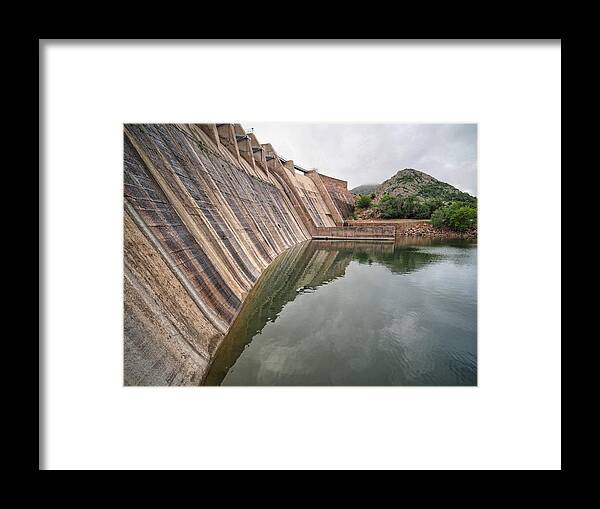 Back Of The Dam Framed Print featuring the photograph Back of the Dam by Buck Buchanan
