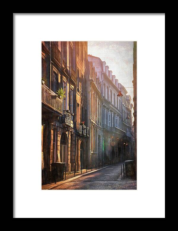Bordeaux Framed Print featuring the photograph Backstreets of Bordeaux France by Carol Japp