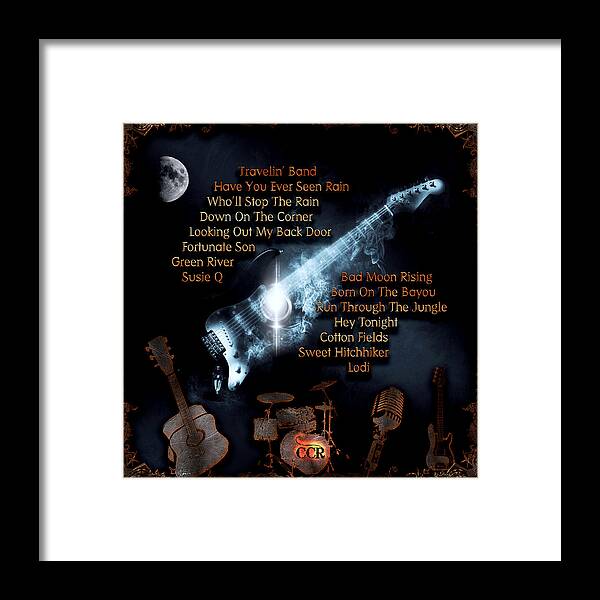 Classic Rock Framed Print featuring the digital art Bad Moon Rising by Michael Damiani