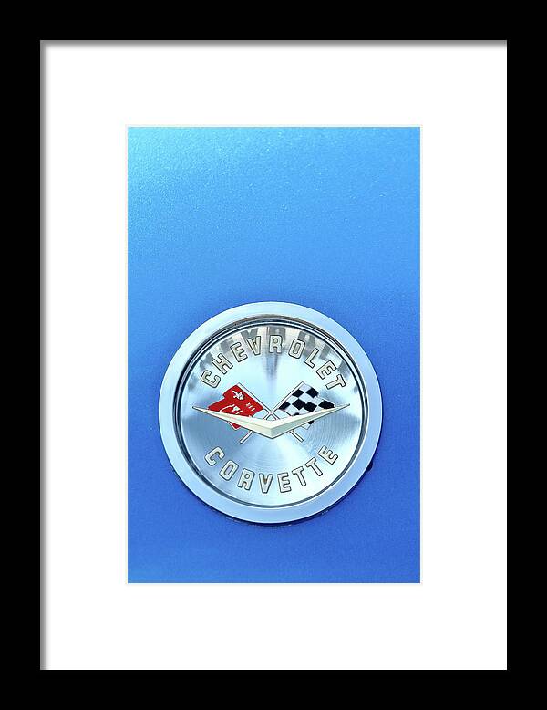 Corvette Framed Print featuring the photograph Badge of Distinction by Lens Art Photography By Larry Trager