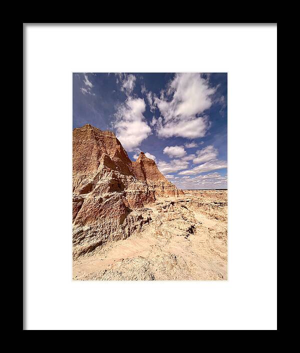 Badlands Framed Print featuring the photograph Badlands by Carolyn Mickulas