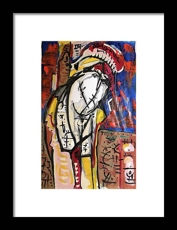 Abstract  Framed Print featuring the painting Bailarina July 2020 by Gustavo Ramirez
