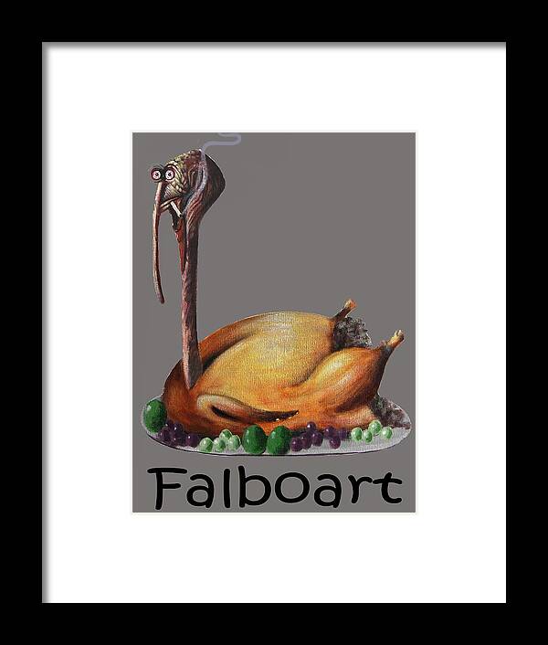  Baked Turkey T-shirt Framed Print featuring the tapestry - textile Baked Turkey T-Shirt by Anthony Falbo