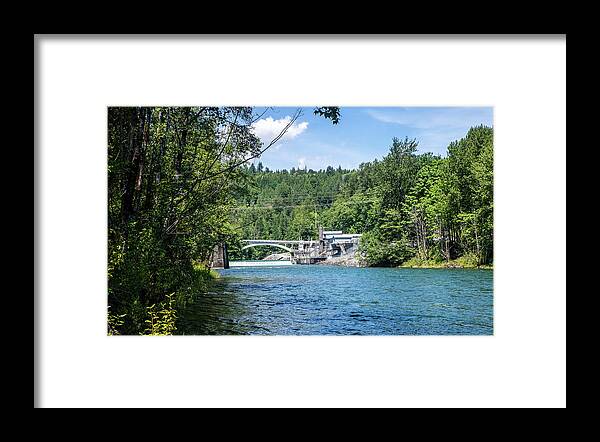 Baker River And Henry Thompson Bridge Framed Print featuring the photograph Baker River and Henry Thompson Bridge by Tom Cochran