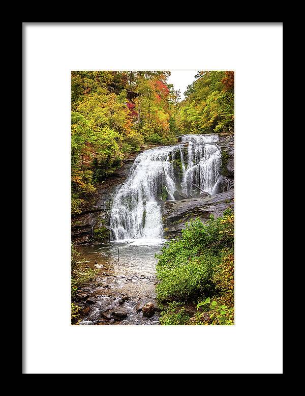 Carolina Framed Print featuring the photograph Bald River Falls Reflections by Debra and Dave Vanderlaan