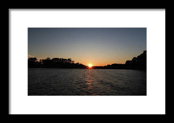 Lake Framed Print featuring the photograph Baldwin County Airport Sunset by Ed Williams