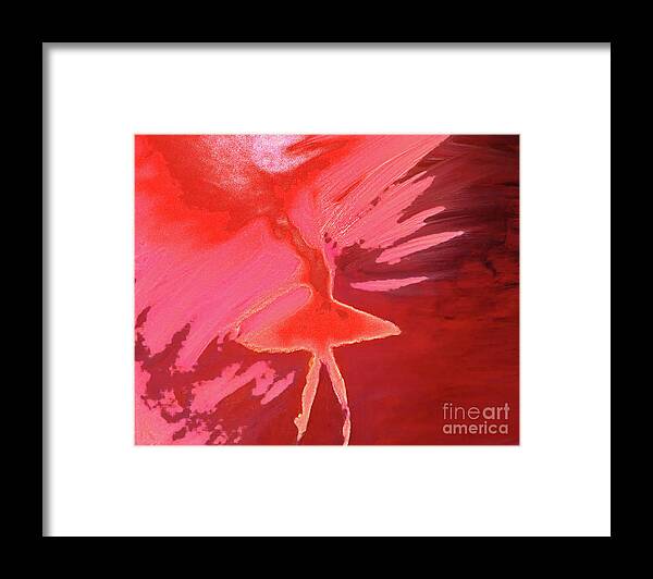 Acrylic Framed Print featuring the painting Ballerina by Alexandra Vusir