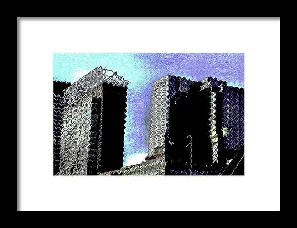 Skyscrapers Framed Print featuring the digital art Baltimore Street by Addison Likins