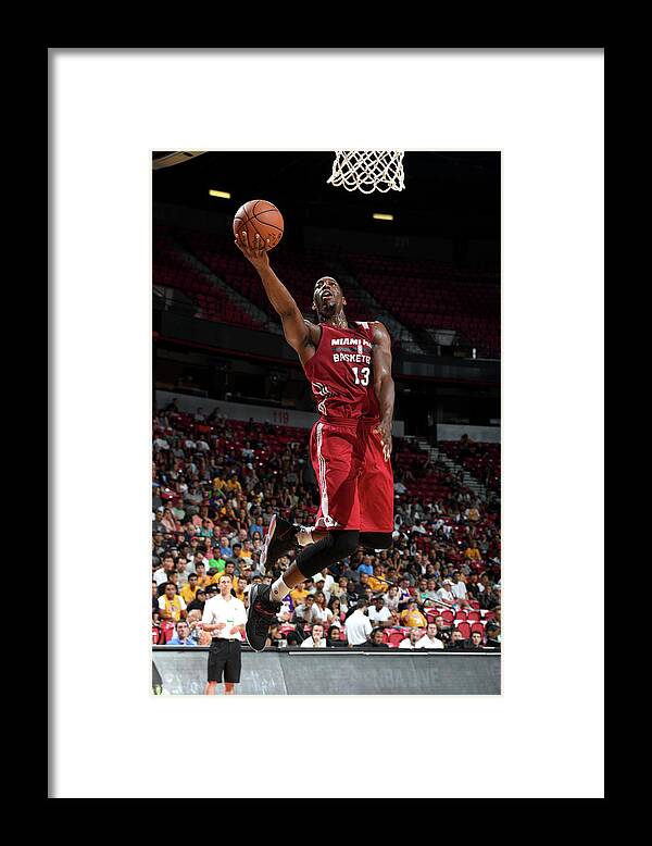 Nba Pro Basketball Framed Print featuring the photograph Bam Adebayo by Garrett Ellwood