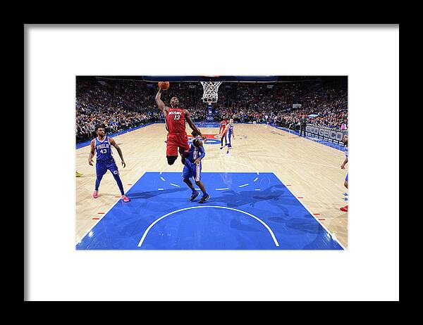Nba Pro Basketball Framed Print featuring the photograph Bam Adebayo by Jesse D. Garrabrant