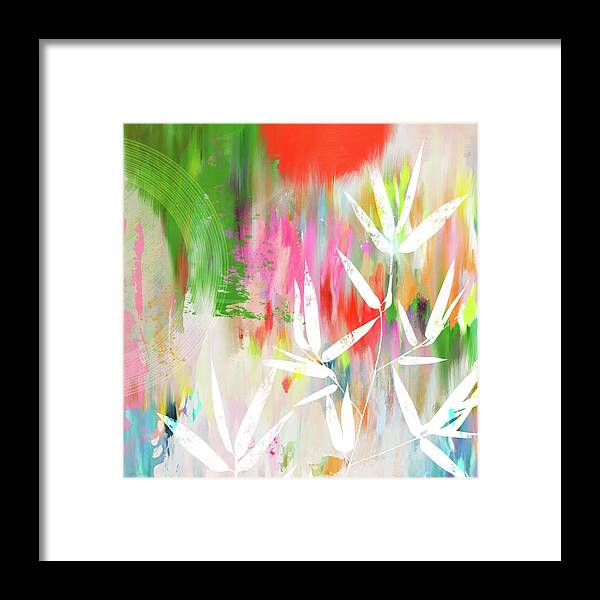 Bamboo Framed Print featuring the mixed media Bamboo Garden- Art by Linda Woods by Linda Woods