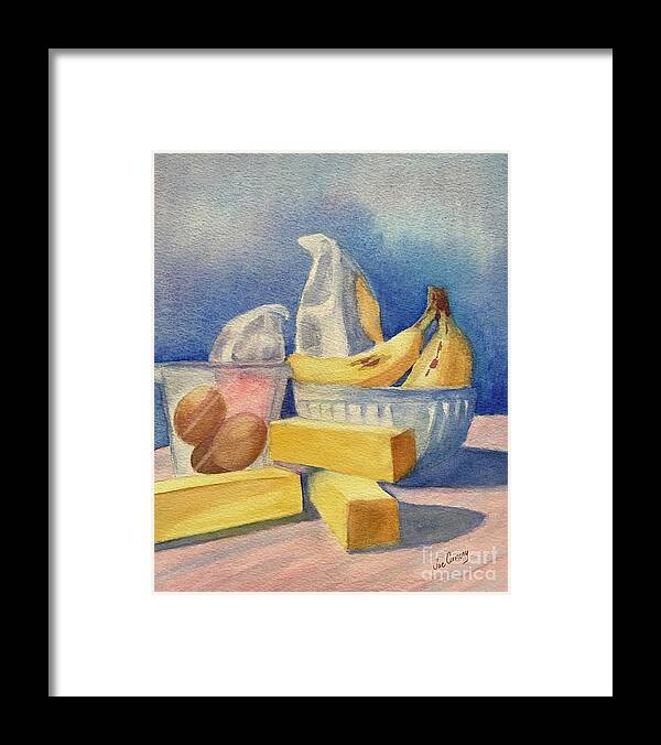 Watercolor Framed Print featuring the painting Banana Bread by Sue Carmony
