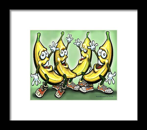 Banana Framed Print featuring the painting Bananas by Kevin Middleton