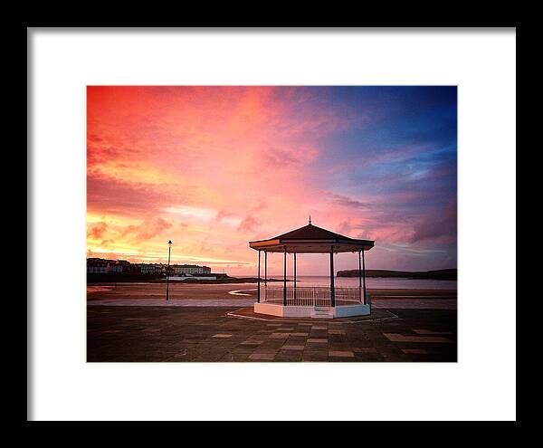 Ireland Framed Print featuring the photograph Bandstand and Sunset, Kilkee by Sublime Ireland
