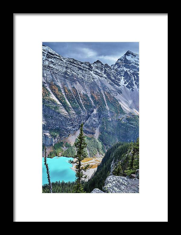 Banff Framed Print featuring the photograph Banff Lake Louise Puzzle by Carl Marceau