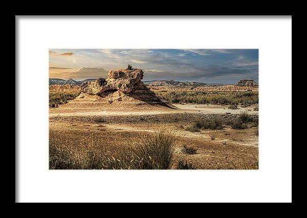 Landscape Framed Print featuring the photograph Bardena Blanca - Bardenas Reales by Micah Offman