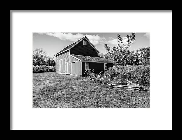 Nature Framed Print featuring the photograph Barn Appeal BW by Len Tauro