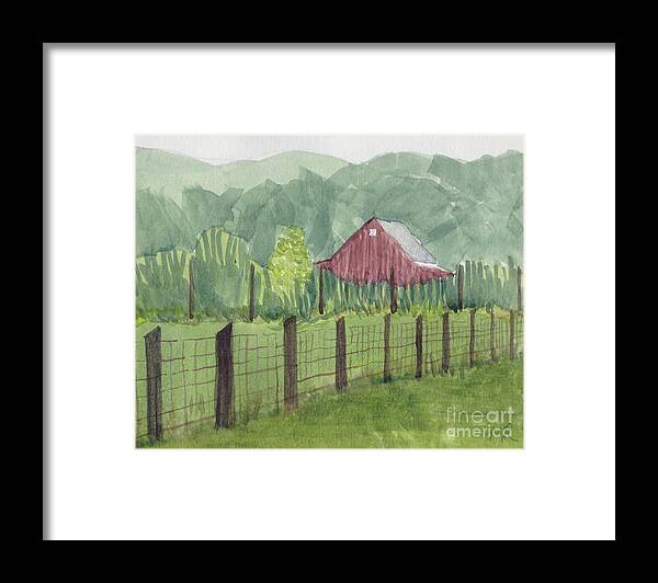 Maryland Farm Barn Framed Print featuring the painting Barn on Holly Drive by Maryland Outdoor Life