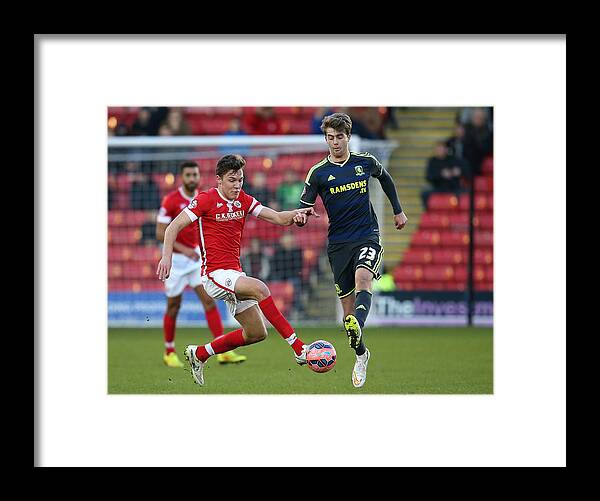 England Framed Print featuring the photograph Barnsley v Middlesbrough - FA Cup Third Round by Jan Kruger