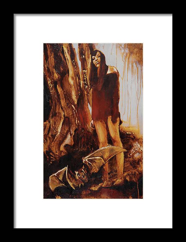 Girl Framed Print featuring the painting Baroness Xibalba by Sv Bell