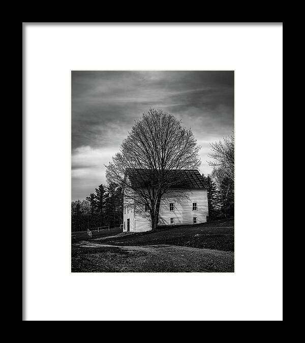 North Berwick Framed Print featuring the photograph Bare Tree and Barn by Joseph Smith