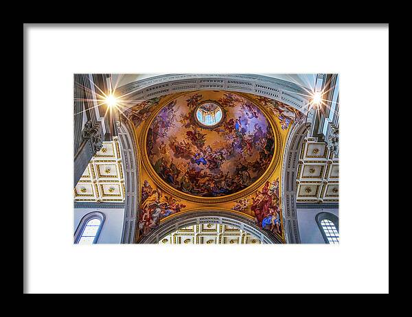 Basilica Di San Lorenzo Framed Print featuring the photograph Basilica di San Lorenzo Dome by Robert Blandy Jr