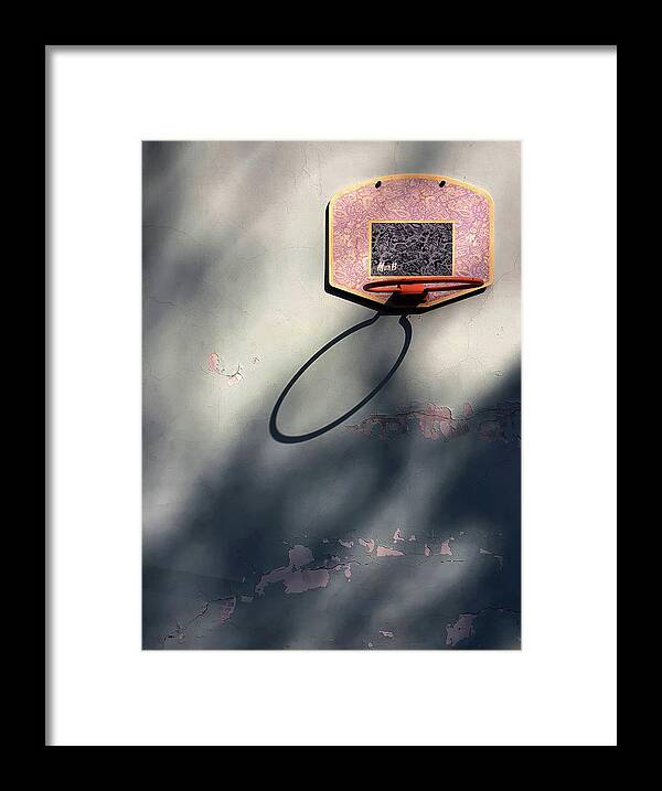Basketball Hoop Framed Print featuring the photograph Basketball Hoop Shadow by Prakash Ghai