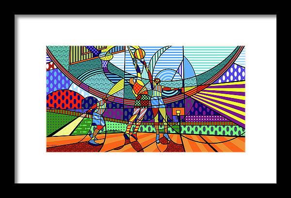 Basketball Framed Print featuring the digital art Basketball by Randall J Henrie