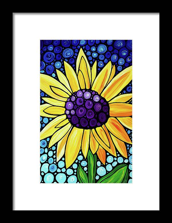 Floral Art Framed Print featuring the painting Basking In The Glory by Sharon Cummings