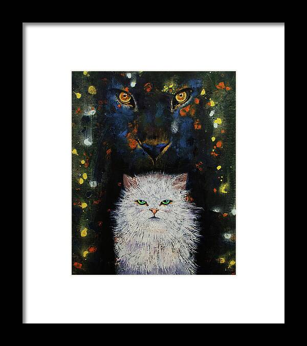 Bastet Framed Print featuring the painting Bastet by Michael Creese