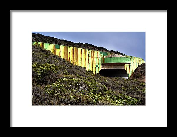 Battery Above Rodeo Beach Framed Print featuring the photograph Battery above Rodeo Beach by Mark Norman