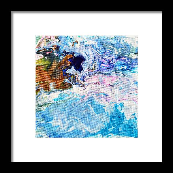 Abstract Framed Print featuring the painting Bayou by Christine Bolden
