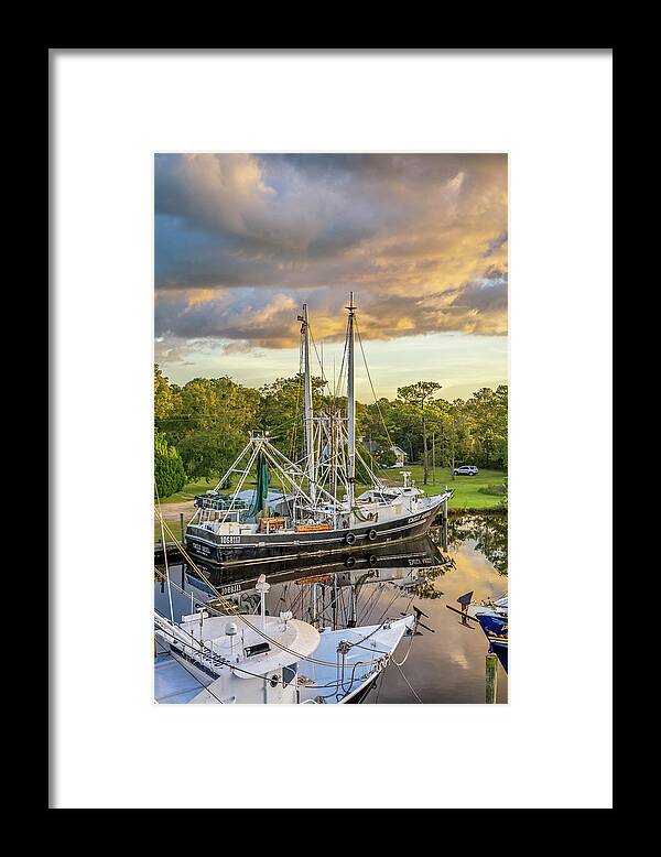 Bayou Framed Print featuring the photograph Bayou Sunrise, 10.11.21 by Brad Boland