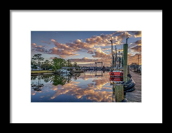Sunrise Framed Print featuring the photograph Bayou Sunrise 2, 12/11/20 by Brad Boland