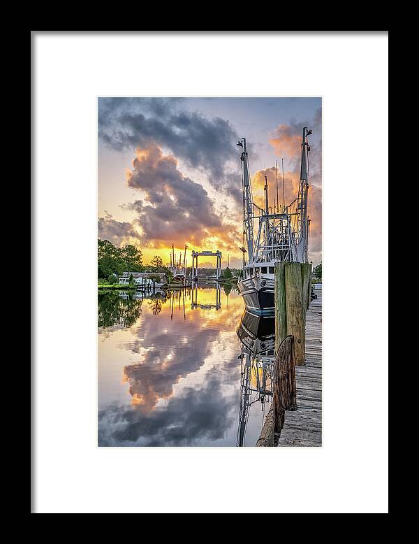 Bayou Framed Print featuring the photograph Bayou Sunrise 2, 5/28/21 by Brad Boland