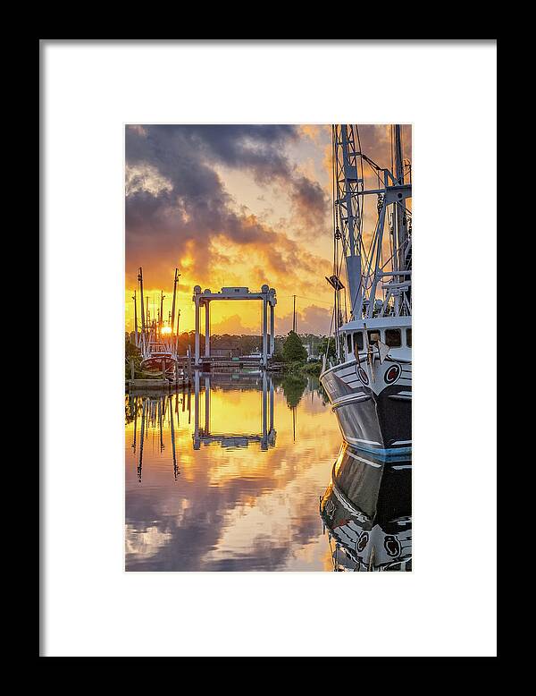 Bayou Framed Print featuring the photograph Bayou Sunrise, 5/28/21 by Brad Boland