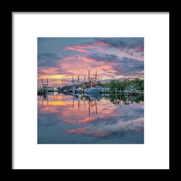 Bayou Framed Print featuring the photograph Bayou Sunset 2, 11/6/20 by Brad Boland