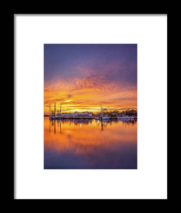 Bayou Framed Print featuring the photograph Bayou Sunset 3, 11/5/20 by Brad Boland