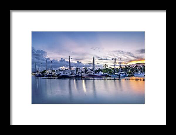 Bayou Framed Print featuring the photograph Bayou Sunset, 6/30/21 by Brad Boland