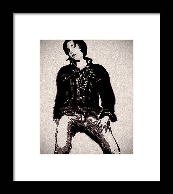 Queer Framed Print featuring the digital art Bad Boy Attitude by John Waiblinger