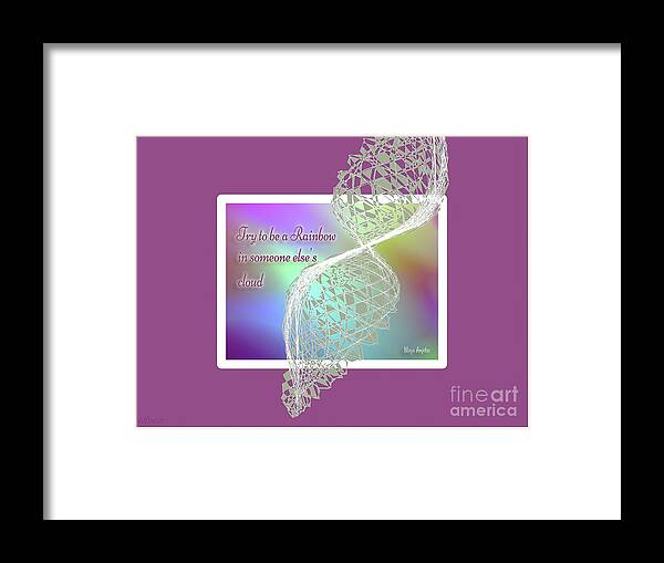 Rainbow Framed Print featuring the digital art Be a Rainbow by Dee Flouton