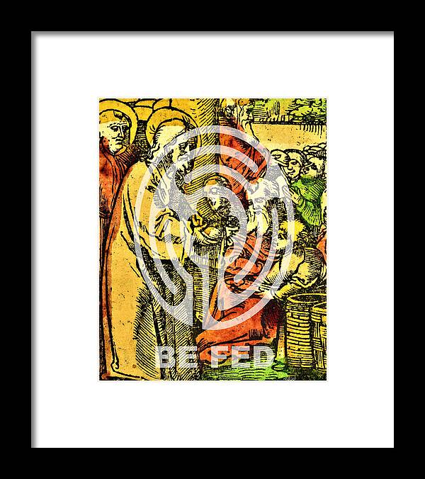 Labyrinth Framed Print featuring the digital art Be Fed Spiritually - Religious Art by Bill Ressl