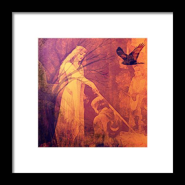 Maid Framed Print featuring the mixed media Be Strong and Fly by Ann Leech