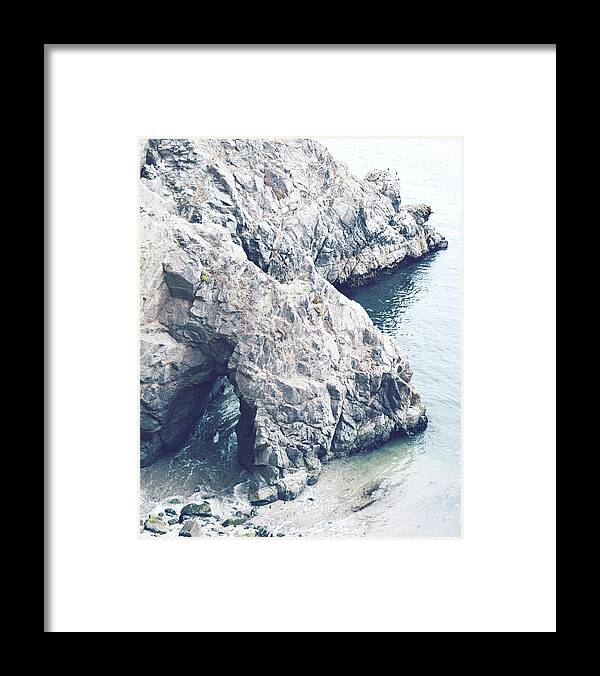 Ocean Framed Print featuring the photograph Beach Cave Arch by Lupen Grainne