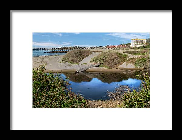 Ventura Framed Print featuring the photograph Beach Creek Reflections by Matthew DeGrushe