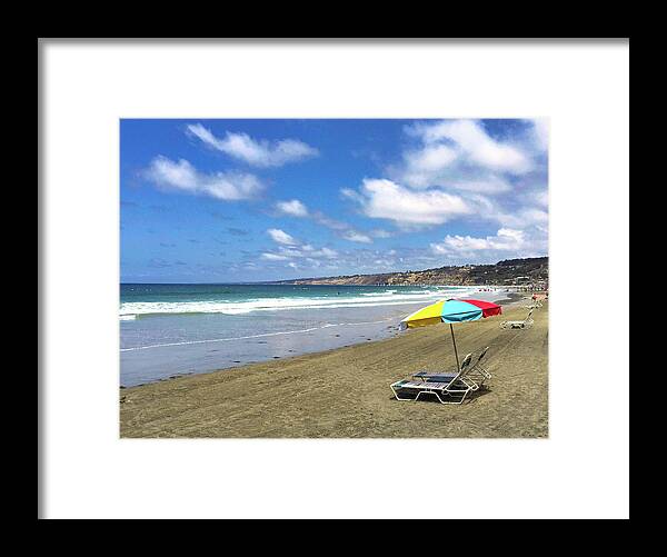 La Jolla Framed Print featuring the photograph Beach Day in La Jolla California by Matthew DeGrushe