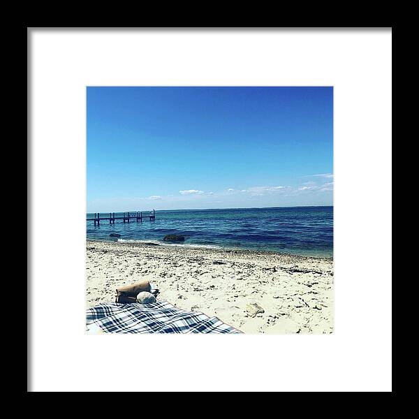 Marthas Vineyard Framed Print featuring the photograph Beach Day by Sue Morris