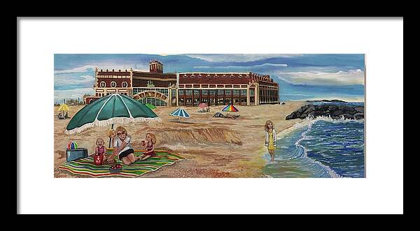 Asburyartist Framed Print featuring the painting Beach dreams by Patricia Arroyo