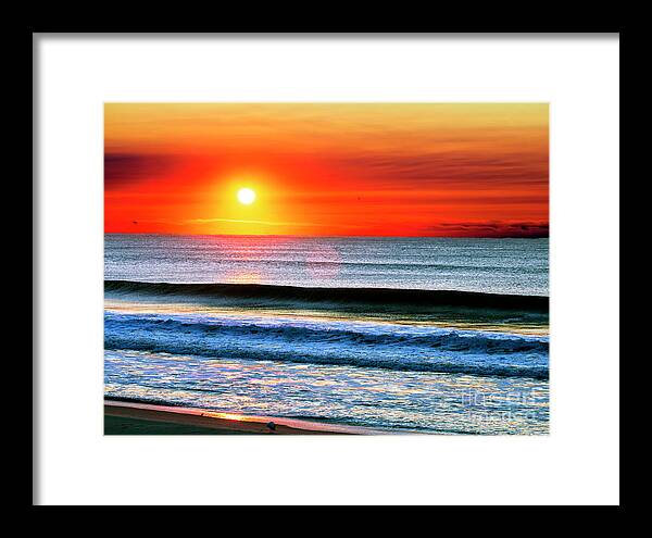 Beach Haven Sunrise Colors Framed Print featuring the photograph Beach Haven Sunrise Colors on Long Beach Island by John Rizzuto