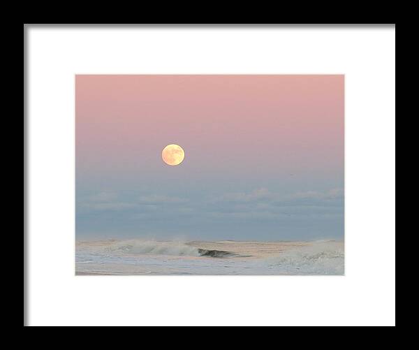 Full Moon Framed Print featuring the photograph Beach Moon by Betty Buller Whitehead